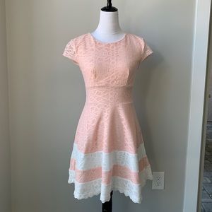 Teeze Me Peach & White Juniors Dress